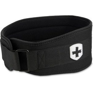 Lichte Nylon Gewichthefriem voor Krachttraining - 4,5 Inch Breed - Maat L - Zwart