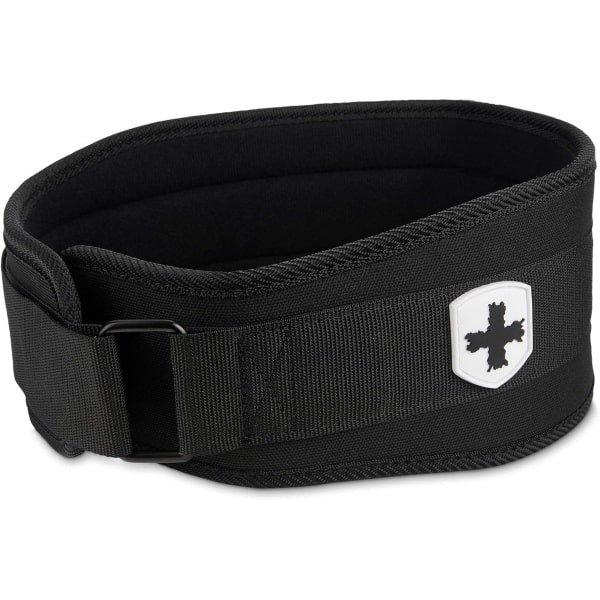 Lichte Nylon Gewichthefriem voor Krachttraining - 4,5 Inch Breed - Maat L - Zwart