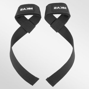 Lifting Straps en Deadlift Riemen voor Krachttraining, Gewichtheffen met Polssteunen en Dumbbell Bar (Zwart)