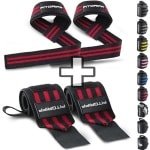 Lifting Straps en Polsbandages Set voor Fitness en Krachttraining