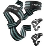 Lifting Straps voor Krachttraining: Gewichthefbanden voor Deadlifts, Pull-ups en Meer (Cyan)