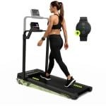 Loopband Inklapbaar met Helling - Unieke Verstelbare Beugel & Extra Groot Loopvlak - Walking Pad / Hardloopband - Treadmill - Opvouwbaar - 12 km/u - Incl. Horloge