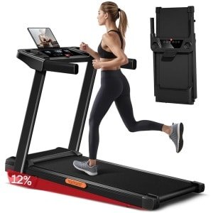 Loopband - Loopband Inklapbaar - Walking Pad - Wandelband - 136KG Belastbaar - 12% Helling - 12KM p/uur - 3PK