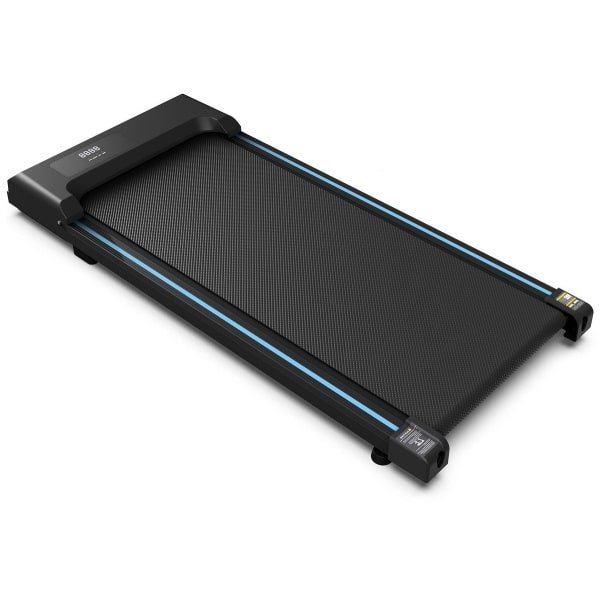 Loopband, inklapbaar voor thuisgebruik, met 12 trainingsprogramma's, afstandsbediening en LED-scherm, snelheid 1-6 km/u, 37.5 x 90cm, Blauw