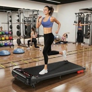 Loopband voor Thuis & Kantoor - Walking Pad 9/12/16 km/h, 9% Hellingshoek, LED Display, Bluetooth App, Stil & Draagbaar, 120-140 kg Belastbaarheid, Fitness Tracker, Snelheid 1-11 km/h - X7 3.0PS Designbest