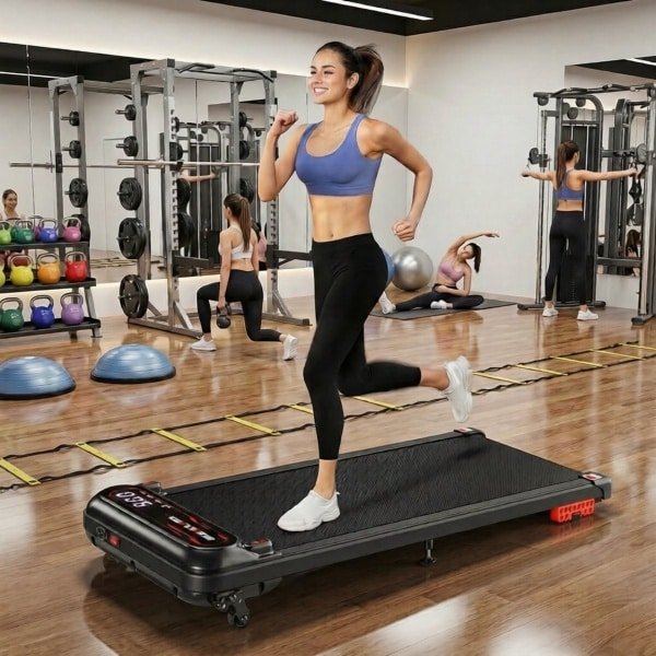 Loopband voor Thuis & Kantoor - Walking Pad 9/12/16 km/h, 9% Hellingshoek, LED Display, Bluetooth App, Stil & Draagbaar, 120-140 kg Belastbaarheid, Fitness Tracker, Snelheid 1-11 km/h - X7 3.0PS Designbest