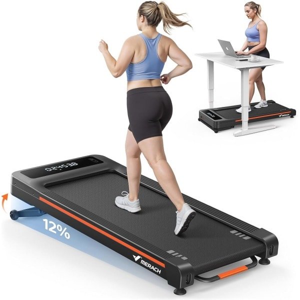Loopband voor Thuis met Automatische Helling tot 12%, Maximaal 180 kg en Geluidsarme Motor