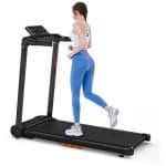 Loopband voor thuis, opvouwbare loopband, loopband tot 12 km/u, max. 120 kg, tablethouder, app-compatibel, led