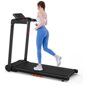 Loopband voor thuis, opvouwbare loopband, loopband tot 12 km/u, max. 120 kg, tablethouder, app-compatibel, led