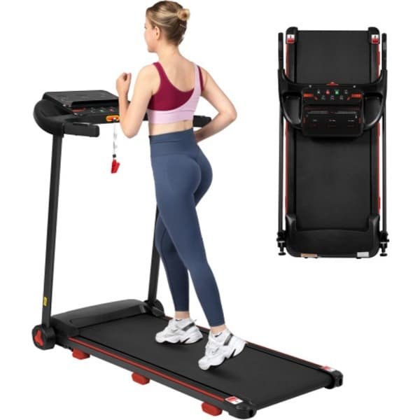 Loopband voor thuis, opvouwbare loopband met helling van 8%, stille loopbanden tot 14 km/u met groot loopoppervlak, 3,0 HP loopband voor thuis met LED-display en Bluetooth, maximaal draagvermogen 120 kg