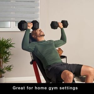 Losse Halterijf Vijfhoekig 10 kg - Duurzame Rubberen Halter voor Krachttraining