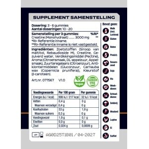 Lucovitaal Creatine 3000mg Gummies - 2 x 60 stuks - Voordeelverpakking