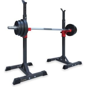 Luxari Haltersteunen Pro - Squat Rack voor Thuisgym - Halterbank met 300 KG Belastbaarheid - Extra Hoog Verstelbaar - Krachttraining - Fitness
