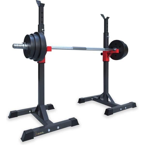 Luxari Haltersteunen Pro - Squat Rack voor Thuisgym - Halterbank met 300 KG Belastbaarheid - Extra Hoog Verstelbaar - Krachttraining - Fitness