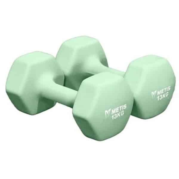 METIS Neopreen Hex Dumbbells | Paar anti-roll halters met antislip grip - ergonomisch ontwerp voor krachttraining en thuiswork-outs - verkrijgbaar in 17 gewichtsopties