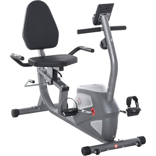 Magnetische Ligfiets met LCD Display en 8 Weerstanden - Halflange Hometrainer