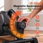 Magnetische Pedaaltrainer Onder Bureau - Compacte Hometrainer voor Arm- en Beenoefeningen Thuis of Kantoor