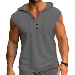 Mannen Tanktop met Capuchon voor Sport en Krachttraining