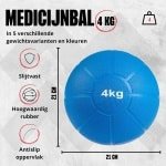 Massieve Rubber Medicijnbal voor Fitness en Krachttraining | 1 t/m 5 KG Verkrijgbaar