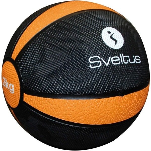 Medicijnbal 2 kg Zwart/Oranje - Thuis Fitness en Krachttraining