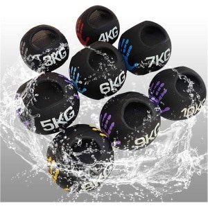 Medicijnbal - Fitnessbal Krachtbal - Krachttraining Kernspier - Getextureerd Rubberoppervlak - 4kg - Zwart