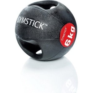 Medicijnbal met handgrepen 6 kg - 25 cm - duurzaam rubber voor krachttraining