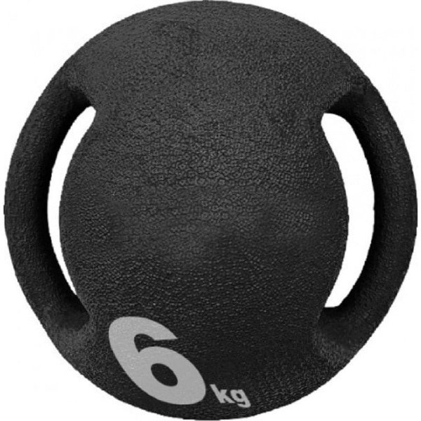 Medische Fitness Bal met Handvatten - 6 kg Zwart voor Krachttraining