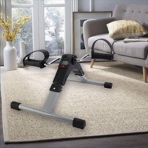 Mini Beenarmtrainer - Pedaaltrainer Hometrainer - Thuis Fitness - Opvouwbaar Ontwerp - 36 x 53 x 28 cm - Grijs
