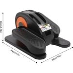 Mini Elliptische Trainer - Elektrische Crosstrainer - Zittend Trainen - 5 Versnellingen - 44x36x22 cm - Zwart Oranje