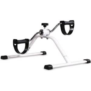 Mini Hometrainer - Pedaaltrainer Fiets - Binnen Trainen - Verstelbare Weerstand - Draagbaar Formaat - Wit