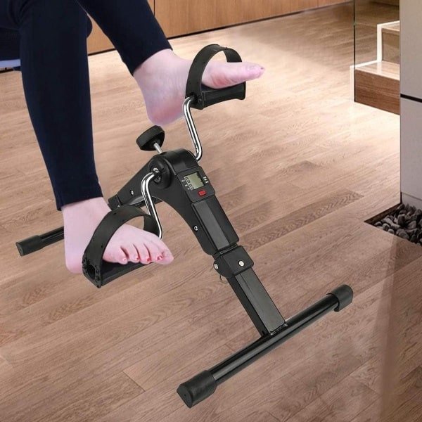 Mini Hometrainer - Stepper Fitness - Herstel Training - Verstelbare Weerstand - 49 x 37 x 35 cm - Zwart