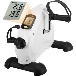 Mini Hometrainer - Zitfiets Trainingsapparaat - Benen Armen Trainen - 12 Weerstandsniveaus - 80x40x60 mm - Wit