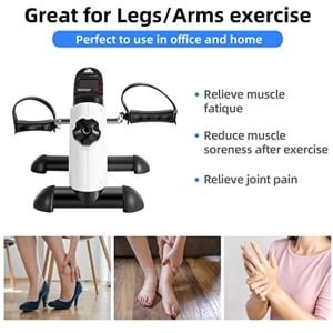 Mini Hometrainer voor Thuis en Kantoor - Pedaaltrainer voor Arm- en Beentraining met LCD-Scherm
