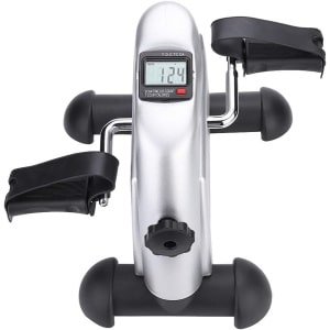Mini Pedaaltrainer - Indoor Hometrainer - Fitness Thuis - Met Monitor - 41.5x32.5x19.5cm - Grijs