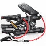 Mini Stepper voor Cardio Fitness - Volledige Lichaamstraining en Weerstandsbanden - Geschikt tot 158 kg