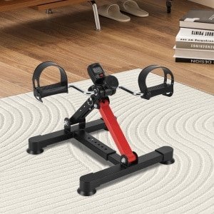 Mini Stoelfiets - Bureaufiets - Hometrainer - Deskbike - Beentrainer - Pedaaltrainer - Fietstrainer - Bewegingstrainer - Mini hometrainer - zwartrood