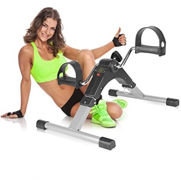 Mini hometrainer voor herstel en fitness, LCD-display, draagbare stepper voor armen en benen