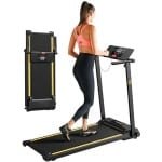 Mini-loopband - Wandelband - Walking Pad - Hardloopband - Loopbanden - Opvouwbare - 2.5PK - 1-10 km/u - Leuning - 105x40cm - met HIIT Programma's - LCD Display - Stille - voor Thuis - Kantoor