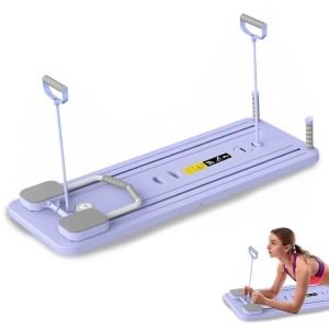 Mosh Stories Fitnessbord - Thuis Fitness - Pilates Bord - Timer & Telefoonhouder - Kern-, Buik- & Krachttraining - Inklapbaar