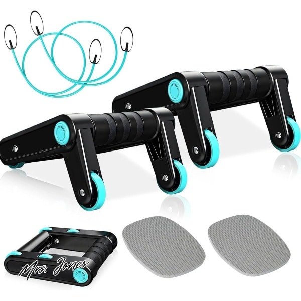 Mrs. Jones 3-in-1 push-upgrepen buikroller met kniebandage | nucleaire buikspiertraining | krachttraining voor push-ups | calisthenics en fitness .