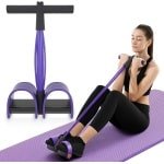 Multifunctionele Buiktrainer met 6 Elastic Bands voor Krachttraining en Fitness Thuis