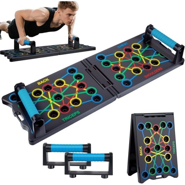 Multifunctionele Trainingsbank voor Push-ups - 24-in-1 Opvouwbaar Fitness Apparaat voor Krachttraining Thuis