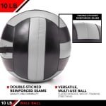 Muur Medicine Ball - Trainingsbal Core - Kracht Cardio - Duurzaam Vinyl - 45 kg - Grijs Zwart