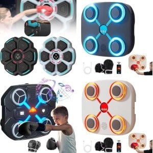 Muziek Boksmachine - Slimme Bokszak - Thuis Krachttraining - Interactief Doel - 32x28x7 cm - Zwart