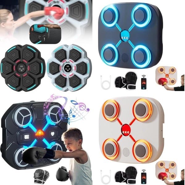 Muziek Boksmachine - Slimme Bokszak - Thuis Krachttraining - Interactief Doel - 32x28x7 cm - Zwart