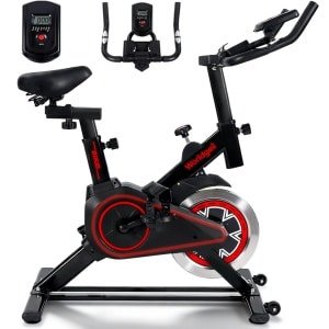 NETTLIFE Hometrainer - Fitnessfiets - Ergometer met magnetische weerstand - met LCD-display & Tablethouder - Spinning Fiets - Fiets Lage Instap, Ergonomisch & Stil - Fitness Fiets - Hometrainers Fitness voor Thuis