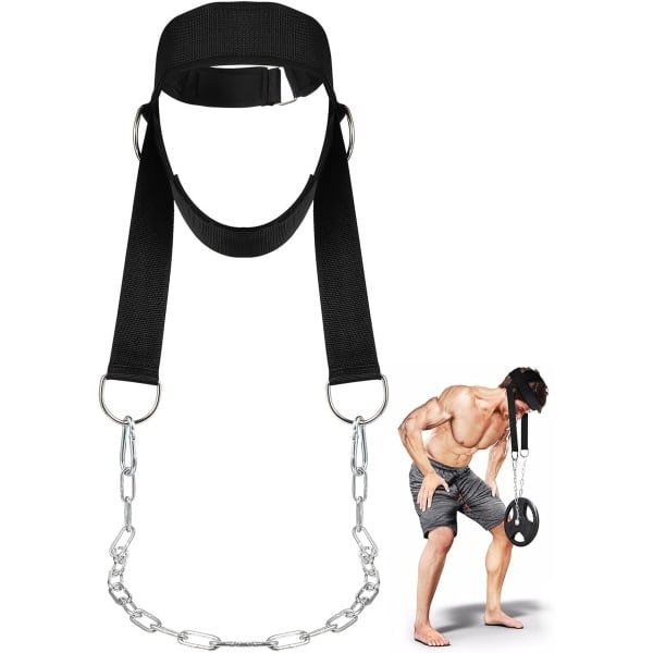Nek Harness - Hoofd Trainer - Krachttraining Nek - Verstelbaar Gewicht - 42x25x10cm - Zwart