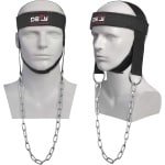 Nekgordel en Hoofdharnas voor Krachttraining - Verstelbare Halsband met Ketting voor Nekspierversterking