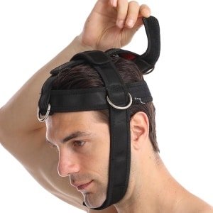 Nekharnas Krachttraining - Nekspier Oefenharnas - Gewichtheffen Nek - Verstelbaar Comfort - Eén Maat - Zwart