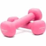 Neopreen Halterset - Korte Gewichten - Thuis Krachttraining - Antislip Coating - 2 x 1 kg - Roze